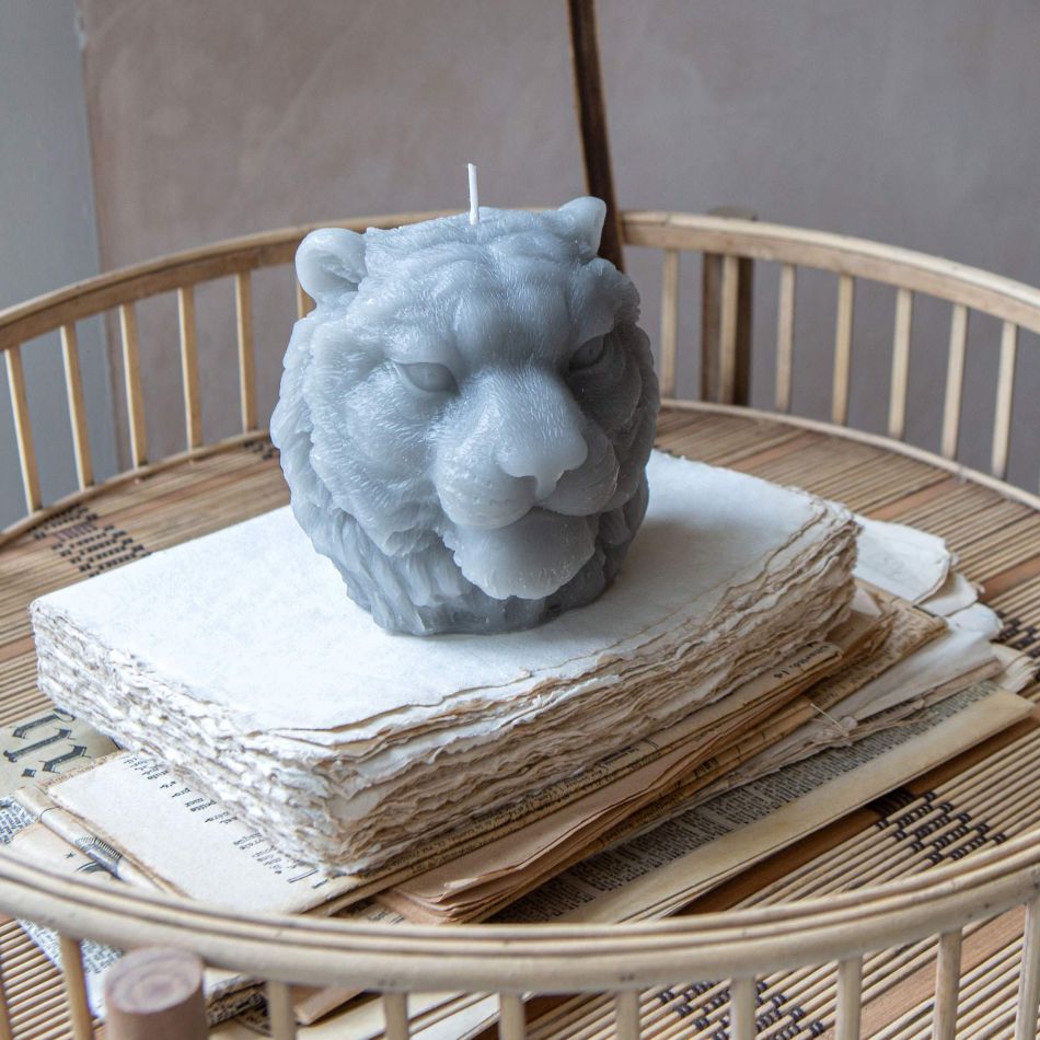 Tiger Head Candle