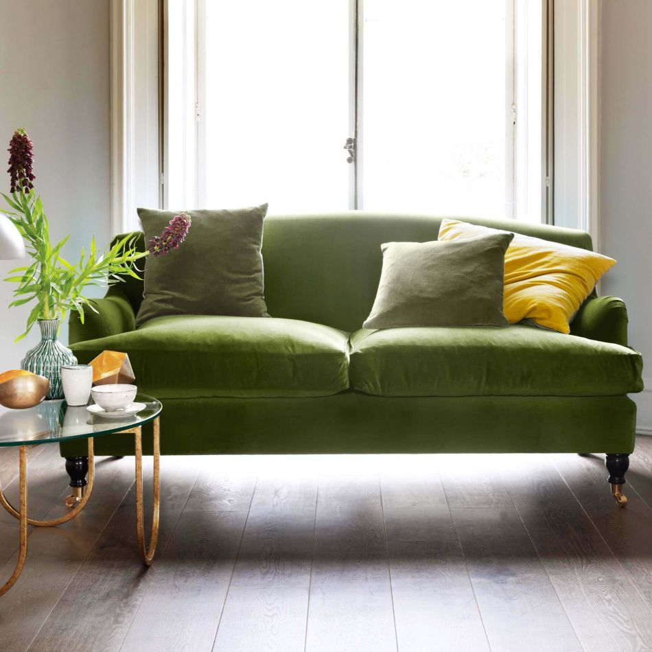 Doze Forest Green Velvet Sofa