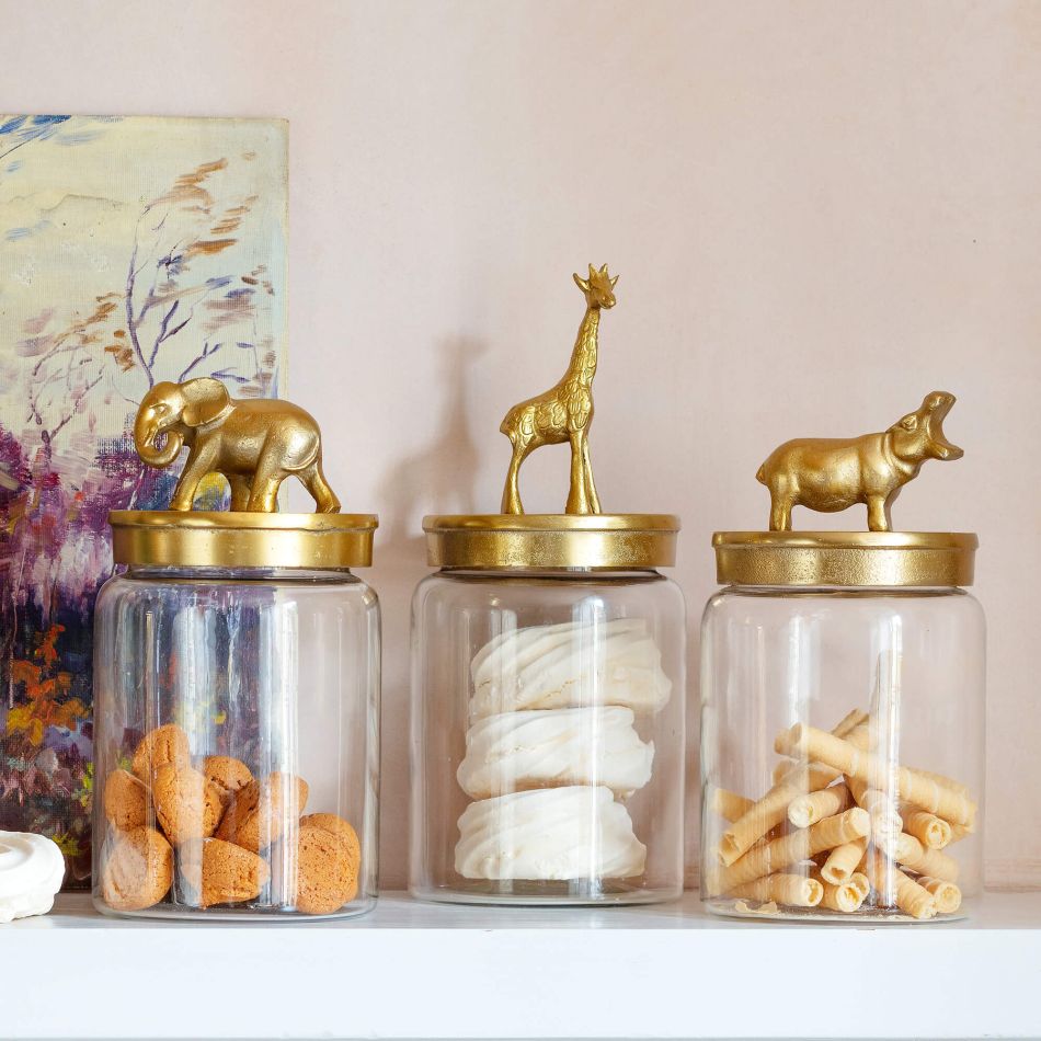 Gold Animal Lid Jars