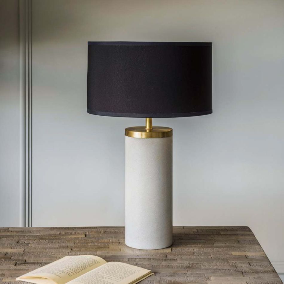 Ernst Marble And Metal Bedside Table Lamp