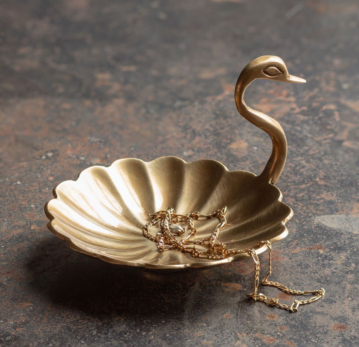 Gold Swan Trinket Tray