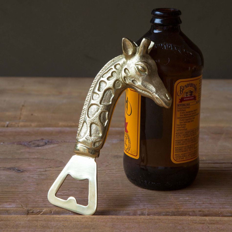 Brass Giraffe Bottle Opener