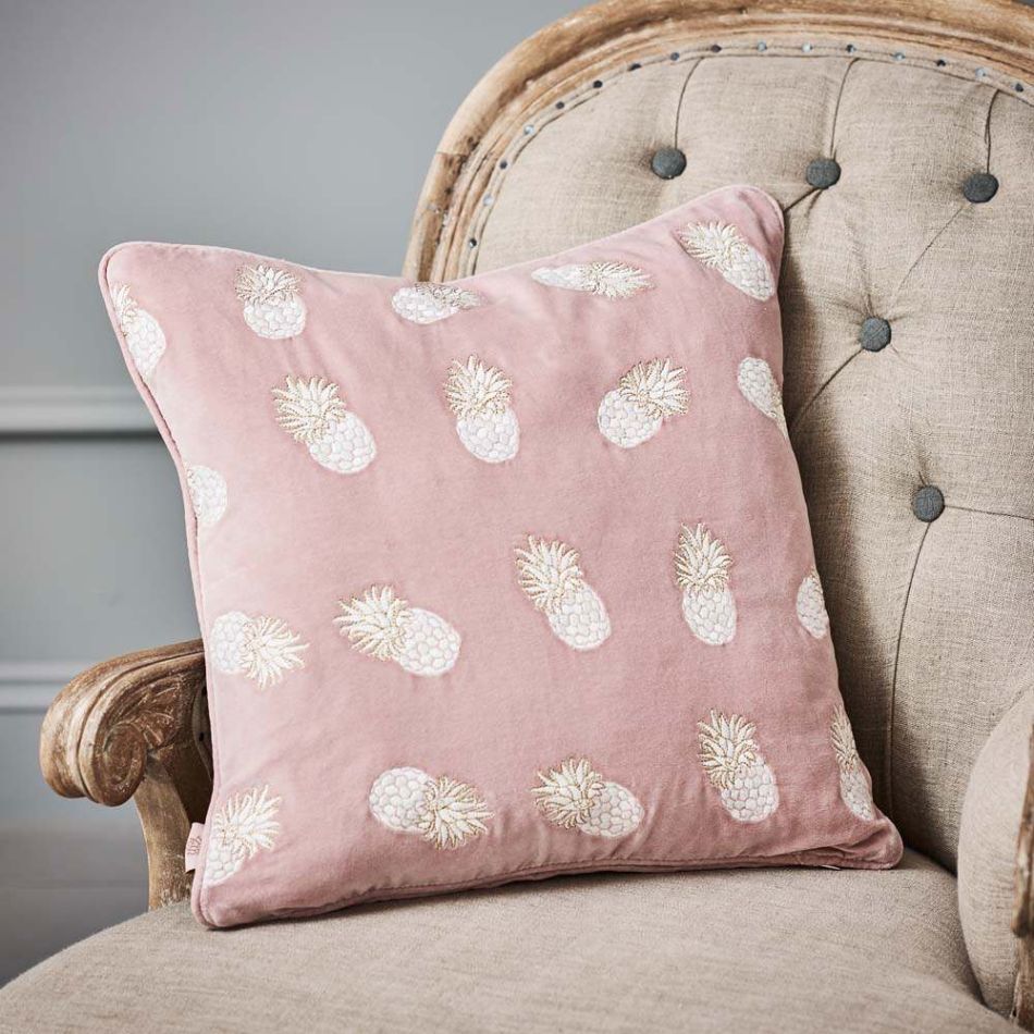Ananas Lilac Velvet Cushion