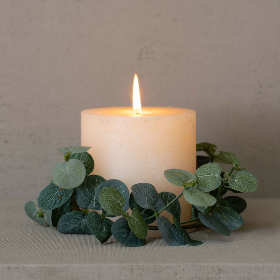 Frosted Eucalyptus Candle Ring
