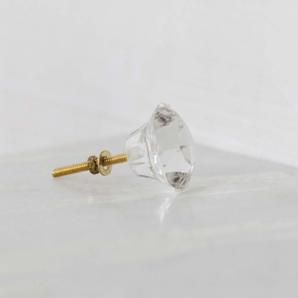 Small Clear Glass Knob