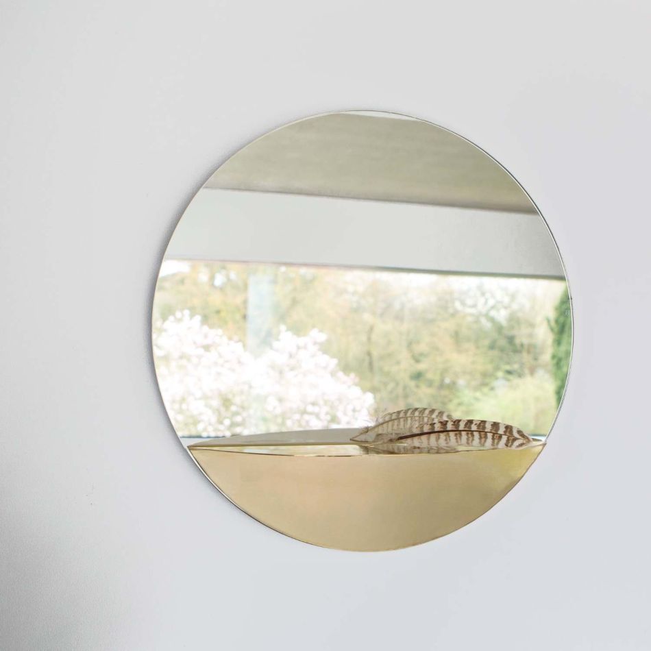 Mae Circular Mirror with Shelf