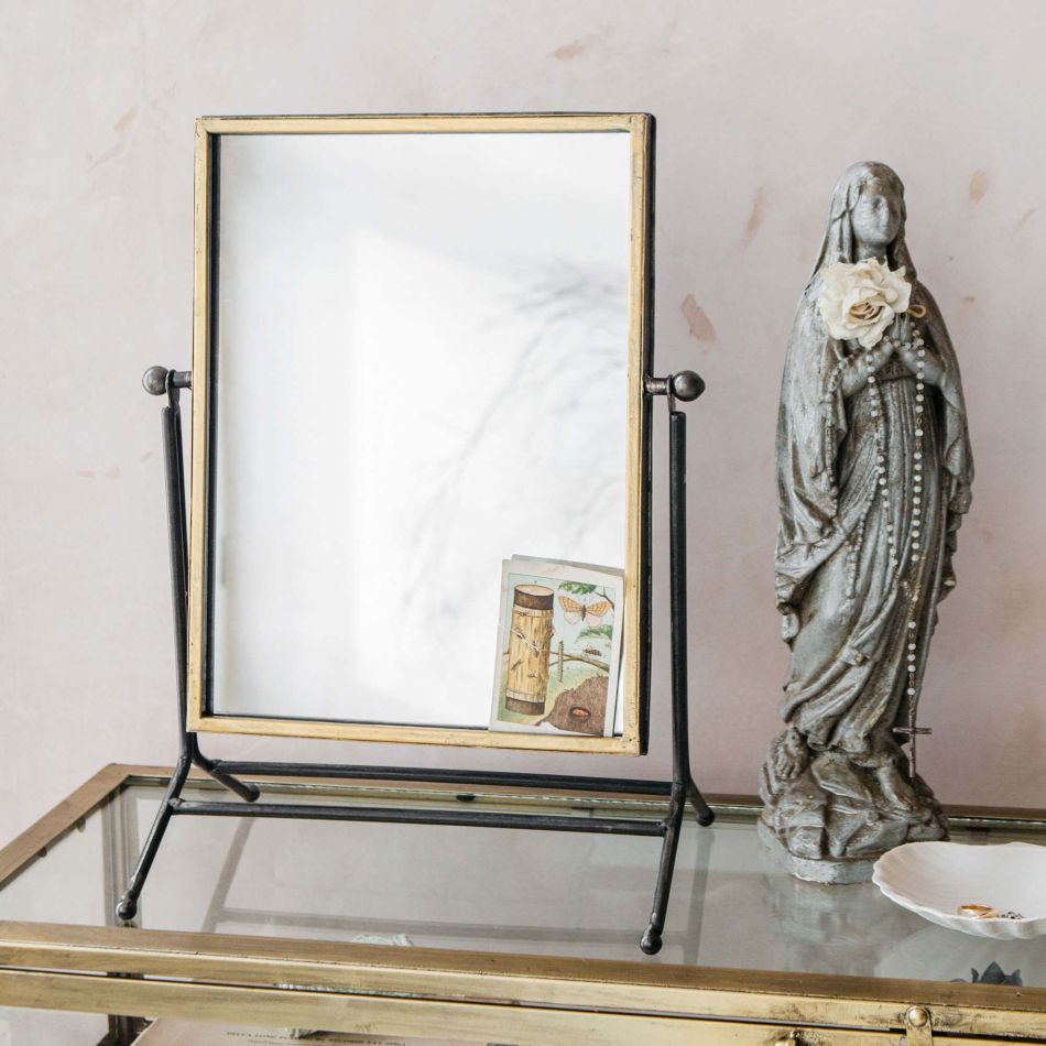 Antique Gold Table Mirror