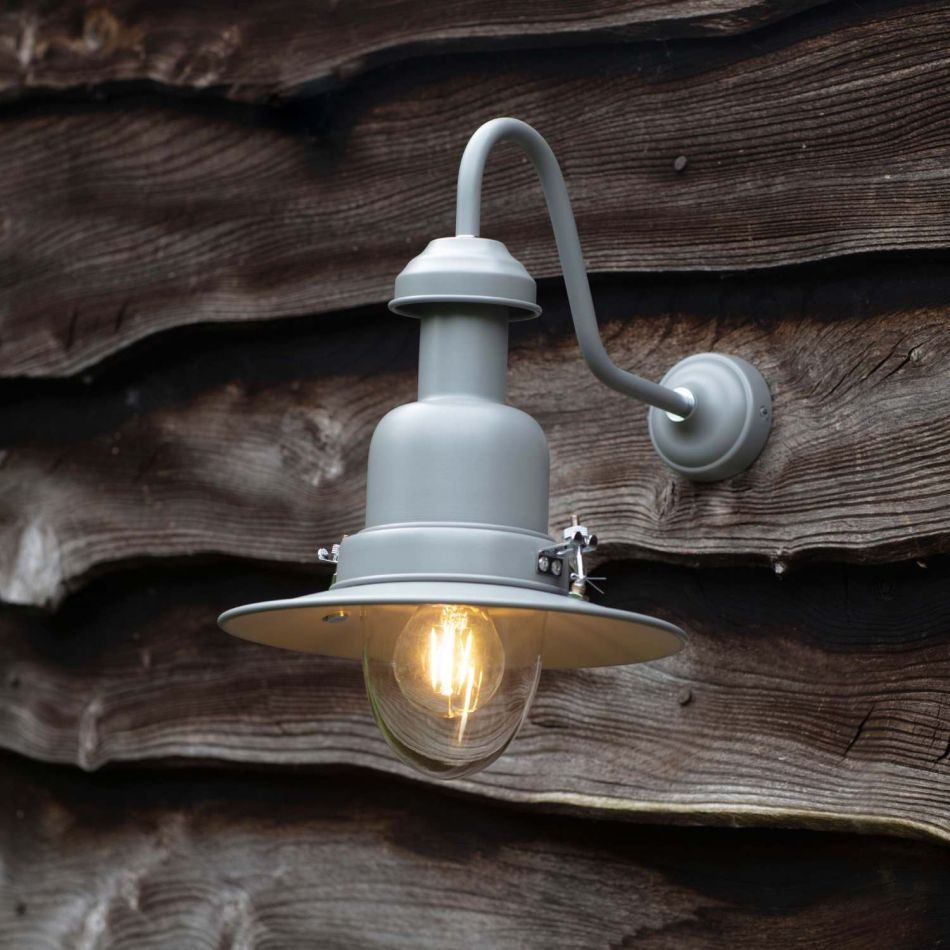 Outdoor Wall Fishing Lamp in Charcoal 