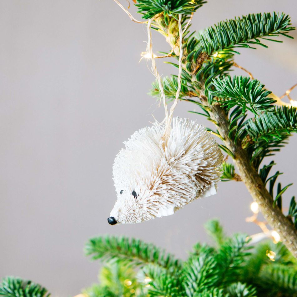 White Bristle Hedgehog Decoration