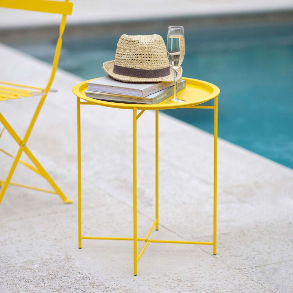 Yellow Outdoor Tray Table