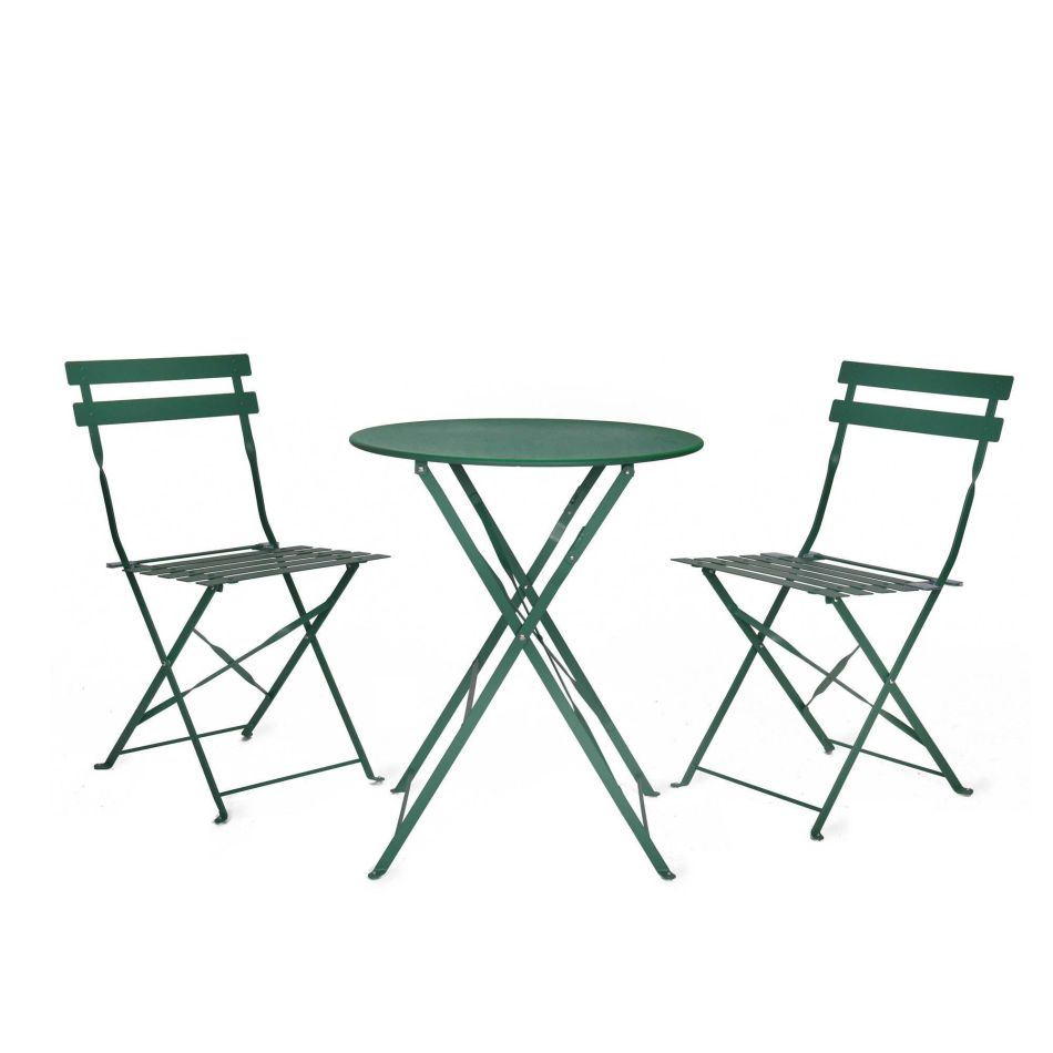 Dark Green Bistro Table and Chair Set