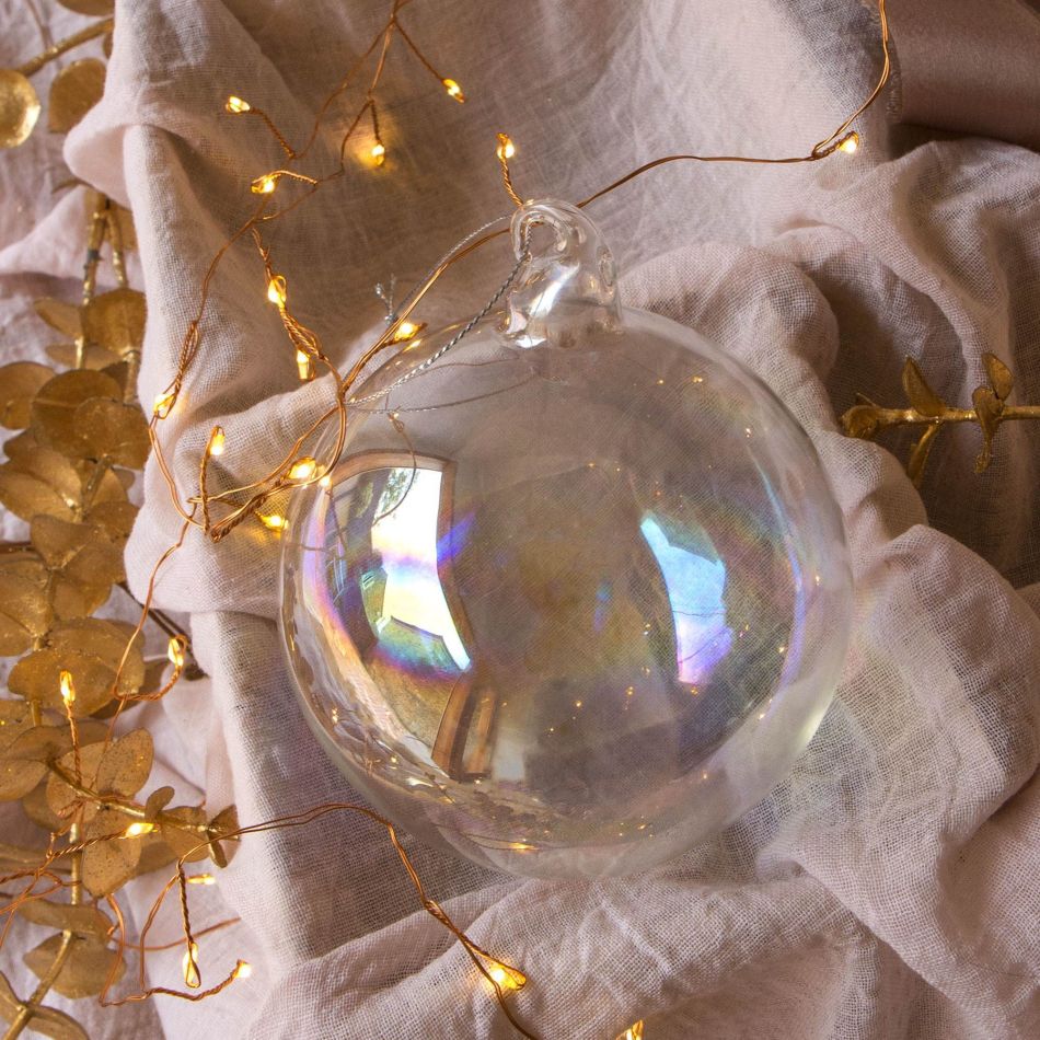 Large Clear Soap Christmas Bauble