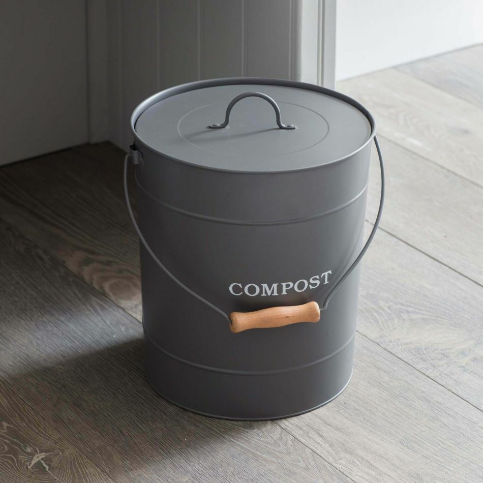 Charcoal 10L Compost Bucket