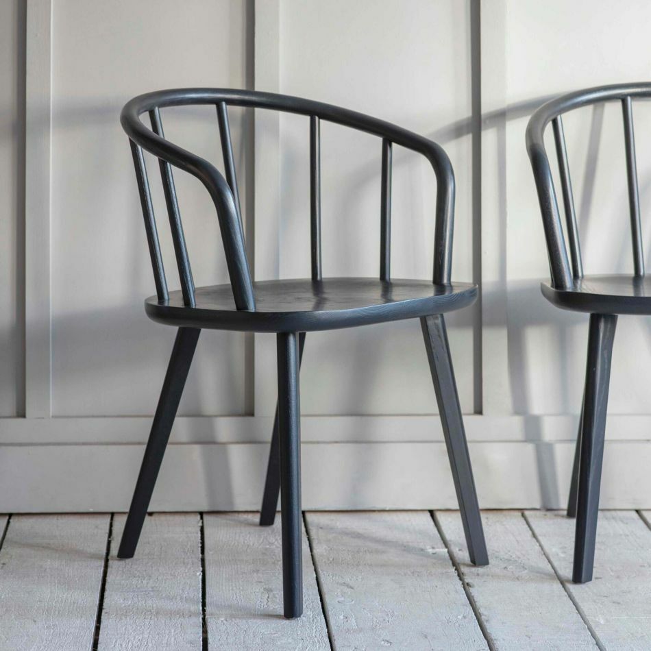 Set of Two Carbon Carver Chairs