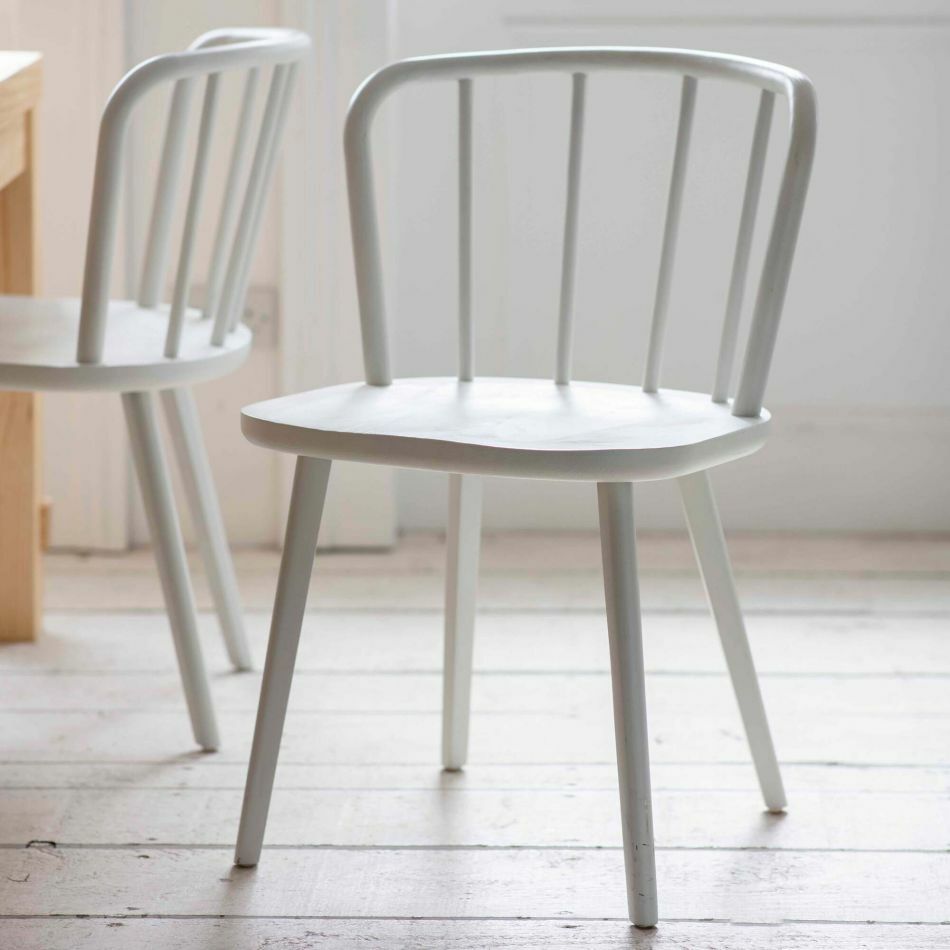 Set of Two White Uley Chairs