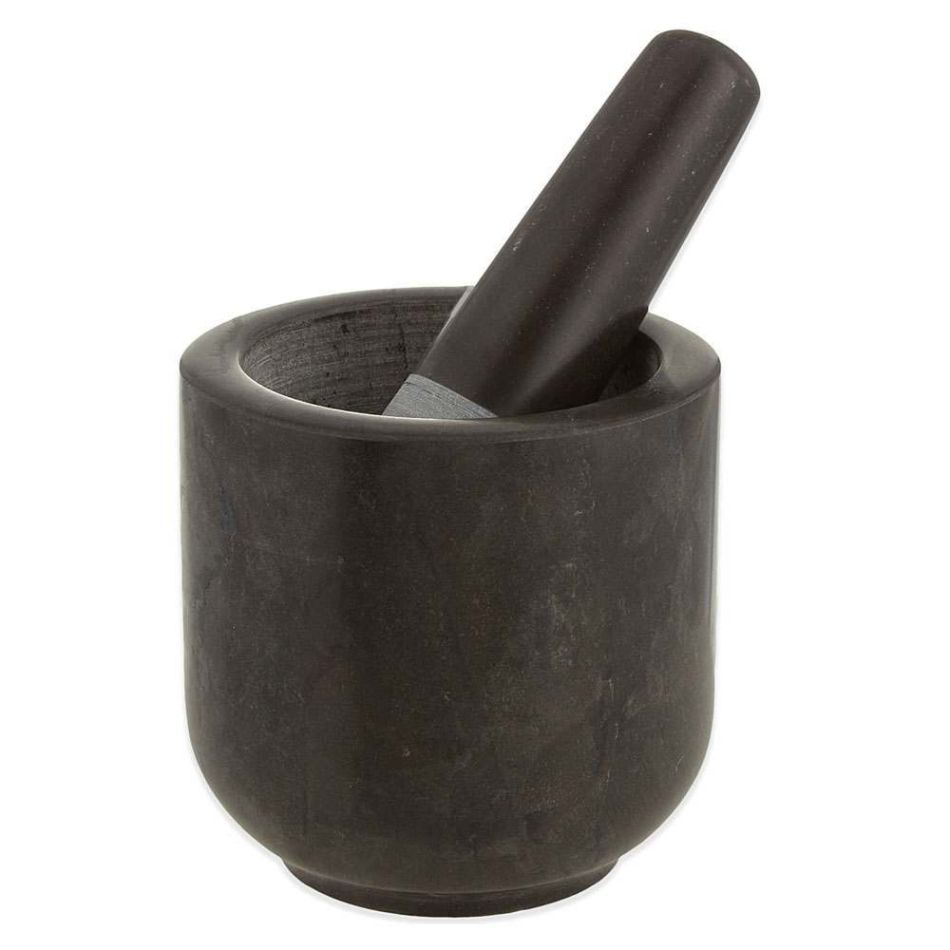 Black Marble Pestle And Mortar