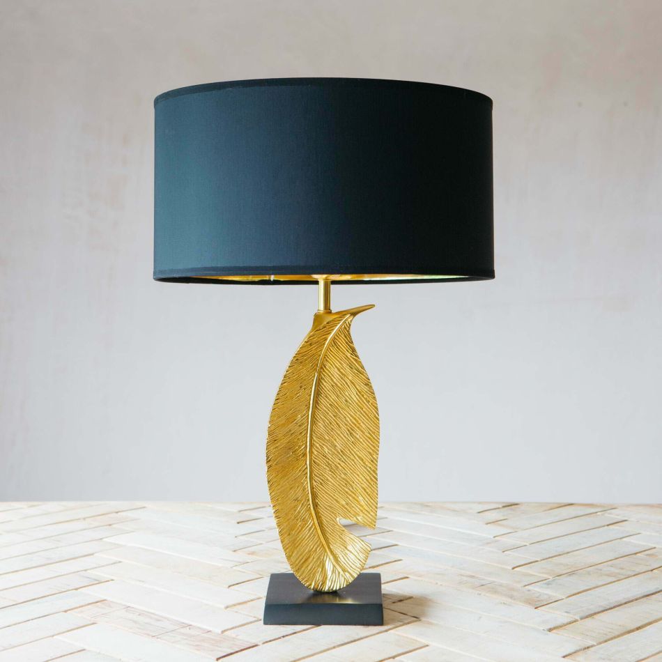 Small Gold Quill Table Lamp Graham, Table Lamps Gold Finish