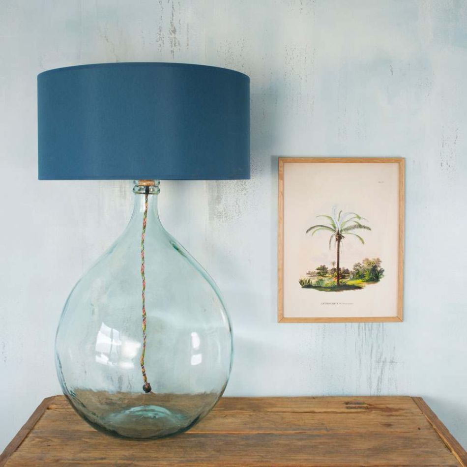 Extra Large Round Clear Glass Lamp, Large Clear Glass Base Table Lamp