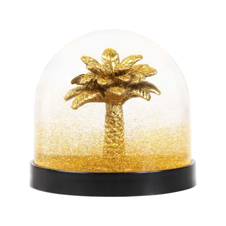 Gold Palm Tree Snow Globe