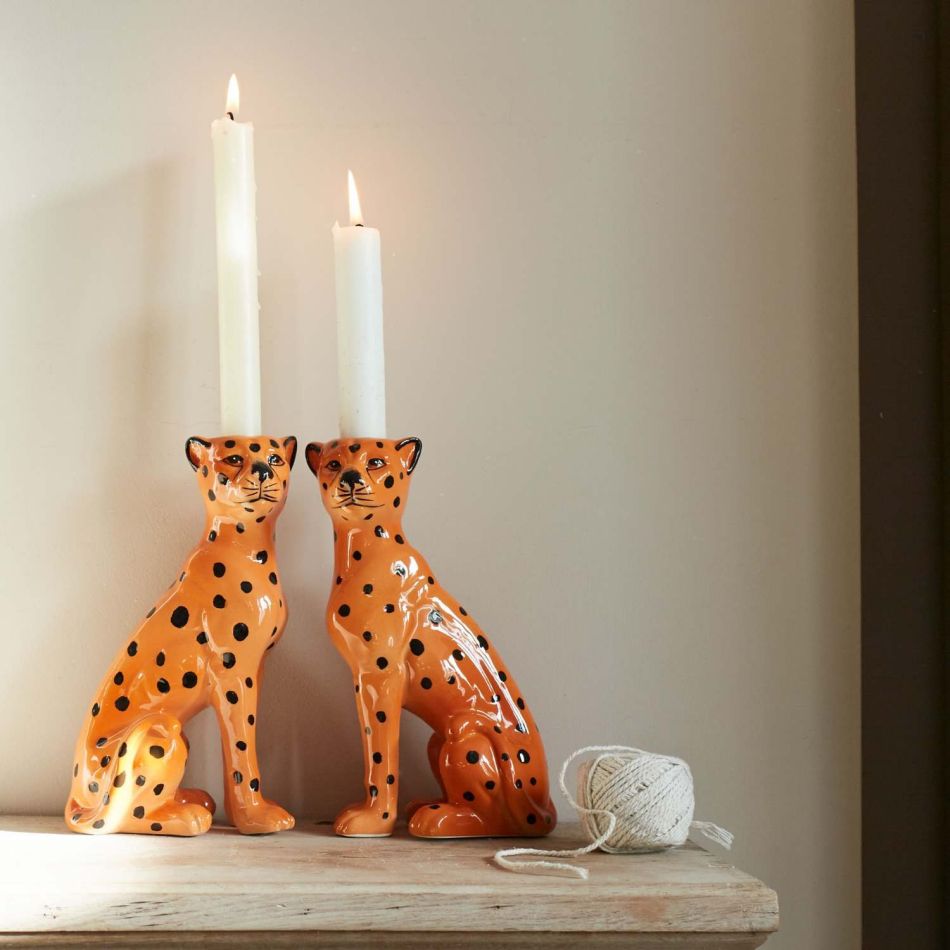 Leopard Candlesticks