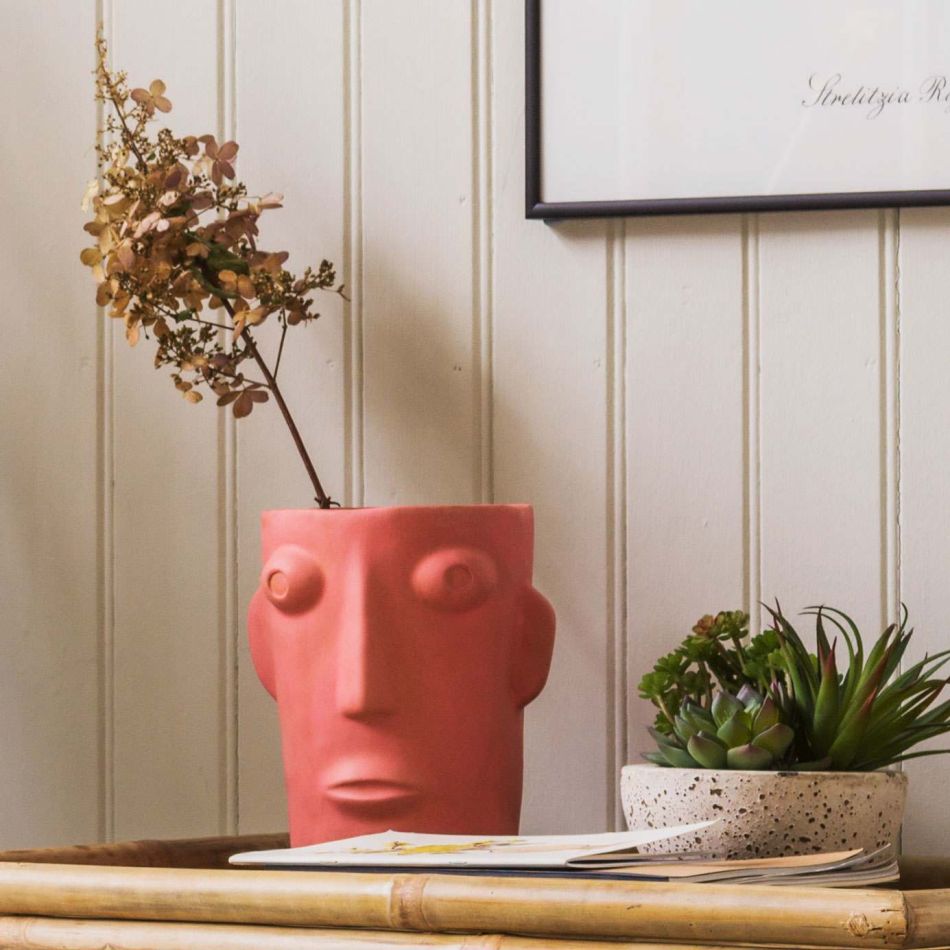 Amos Pink Face Vase