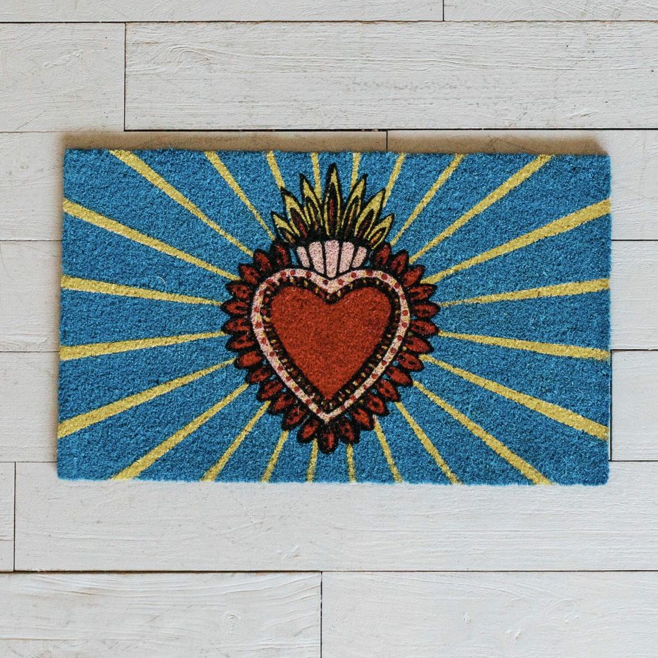 Heart Design Doormat 45 x 75cm
