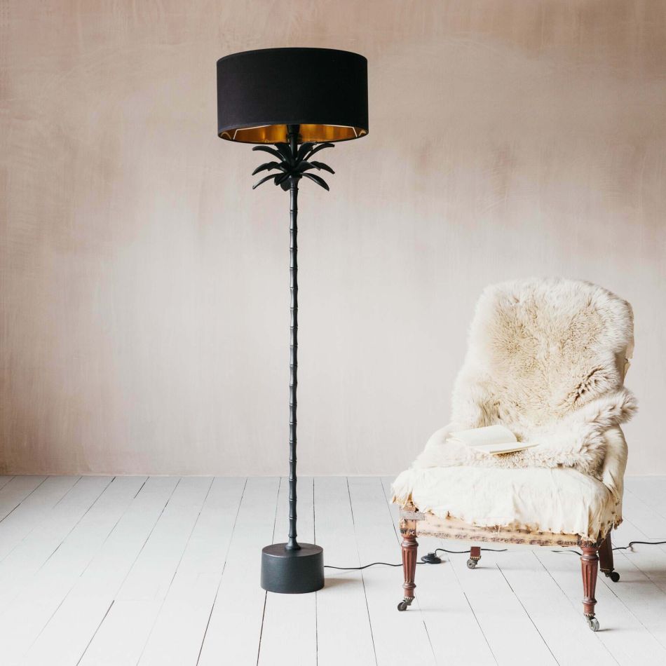 Black Palm Tree Floor Lamp