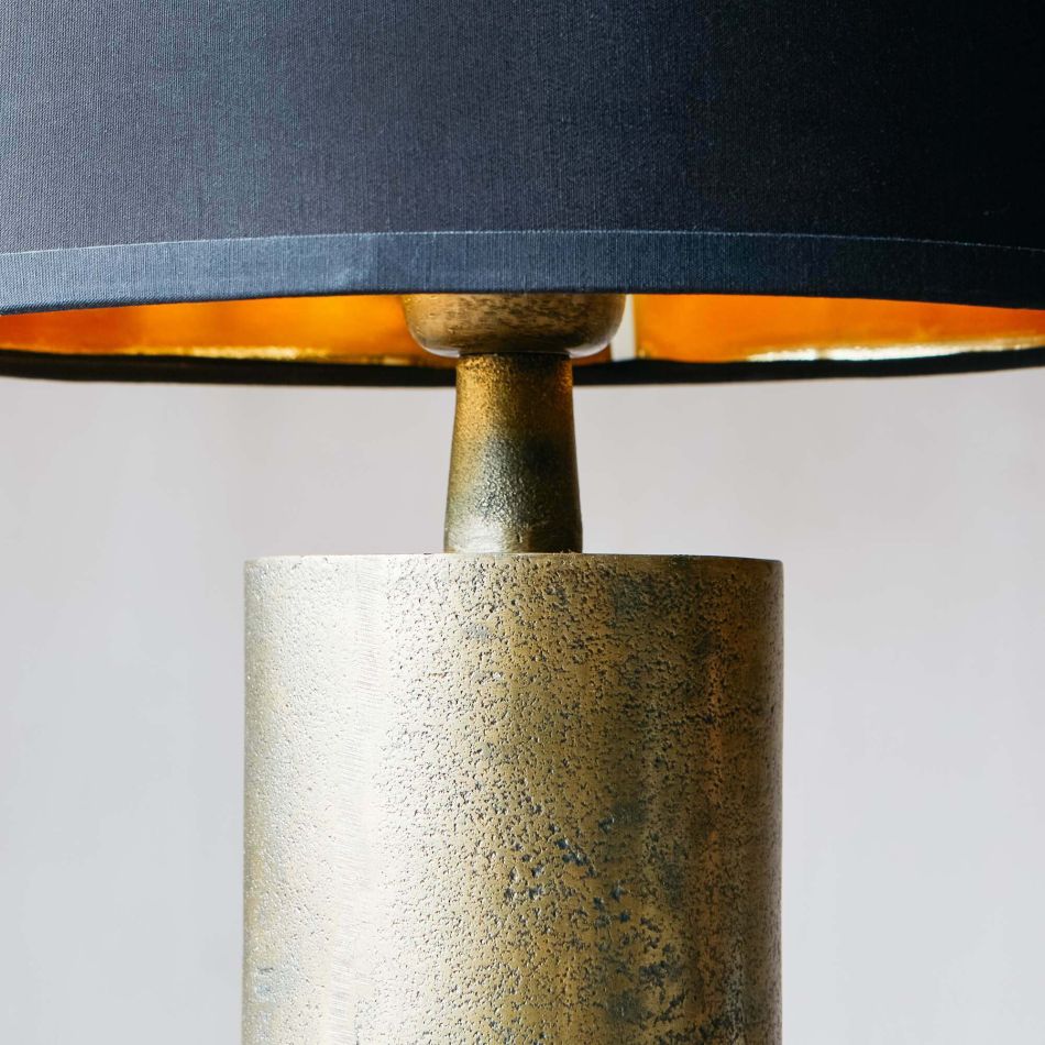 Short Benedict Bronze Lamp Base, Bronze Bedside Table Lamps