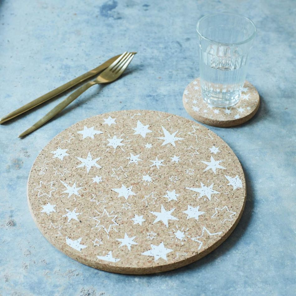Cork Stars Placemats and Coasters