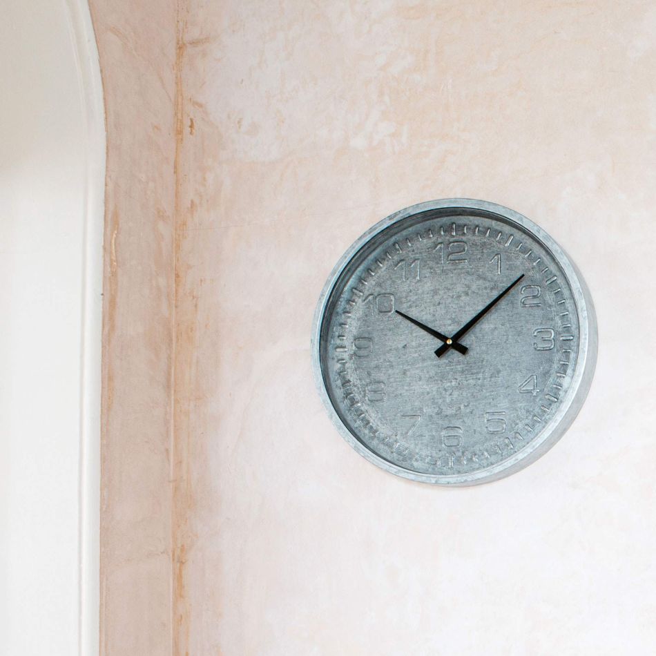 Grey Distressed Wall Clock