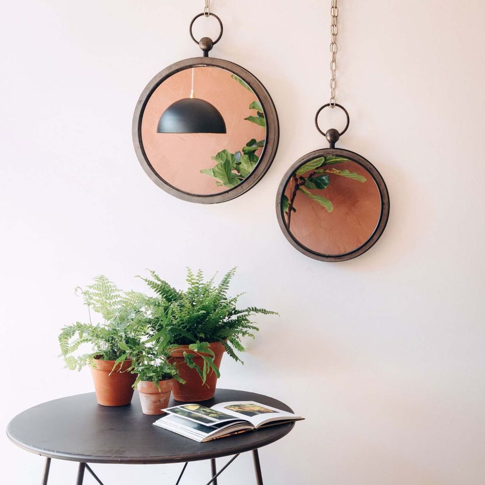 Industrial Round Wall Mirrors