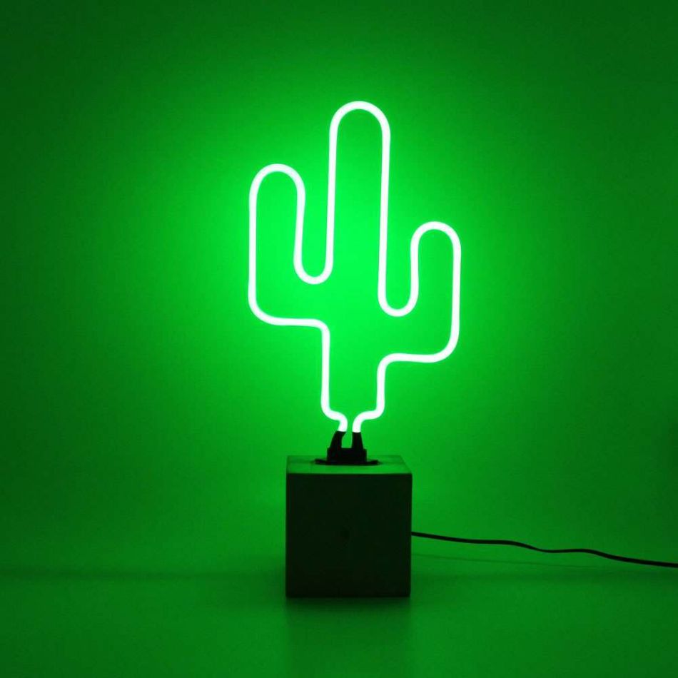 Green Neon Cactus Light
