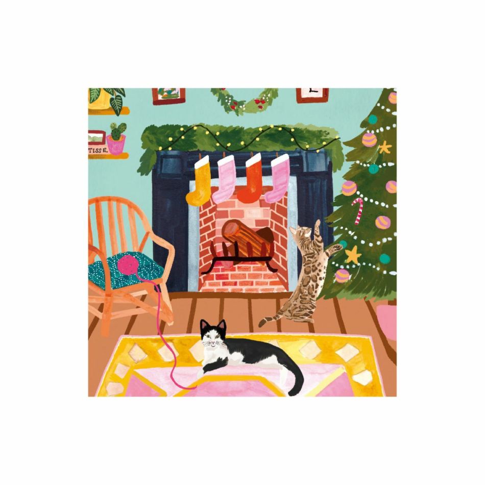 Set of 8 Cat Christmas Cards