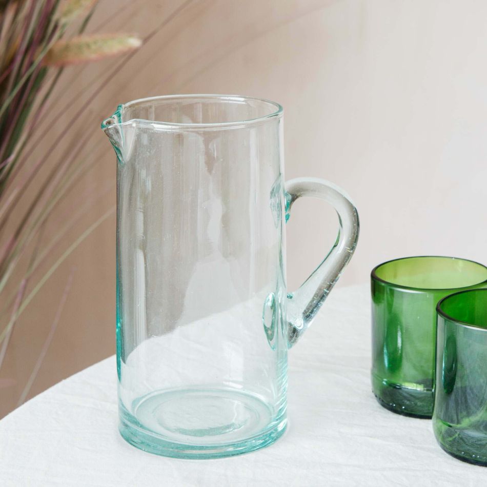 Clear Recycled Glass Jug