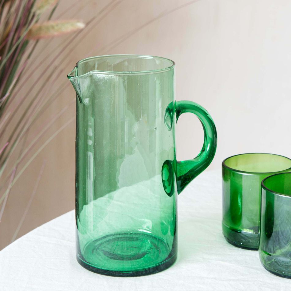 Green Recycled Glass Jug