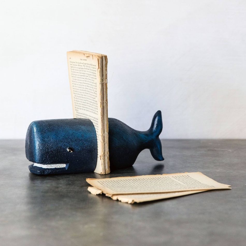 Whale Iron Bookends