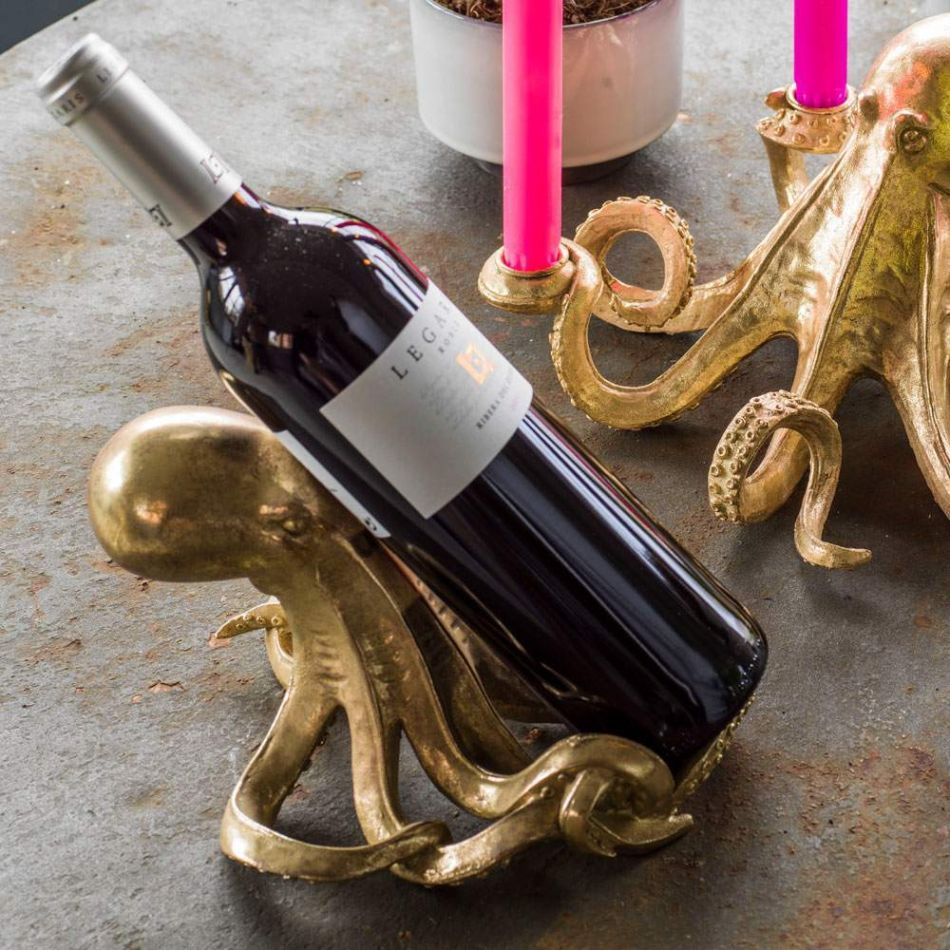 Gold Octopus Wine Holder