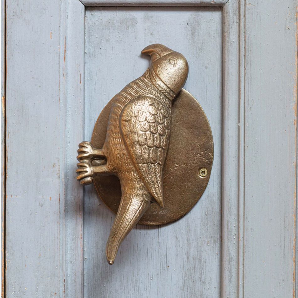 Antique Gold Parrot Door Knocker