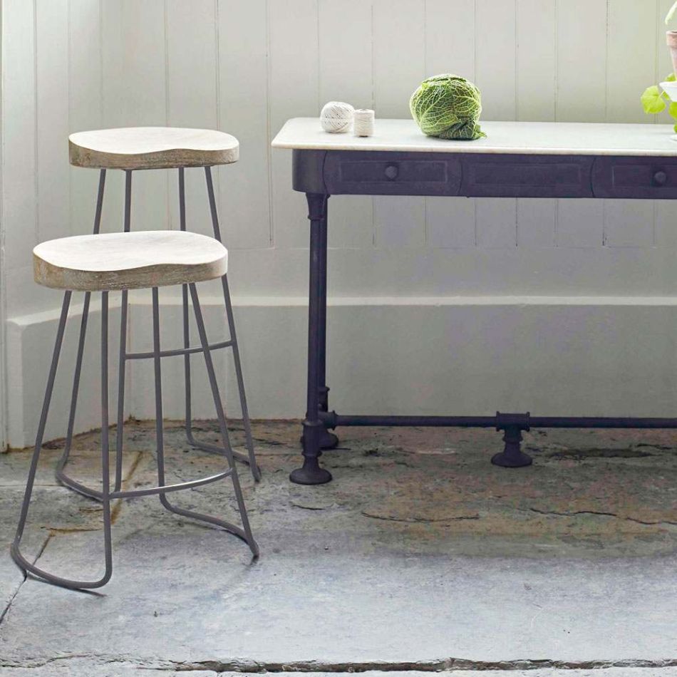 Wood and Iron Bar and Kitchen Stools