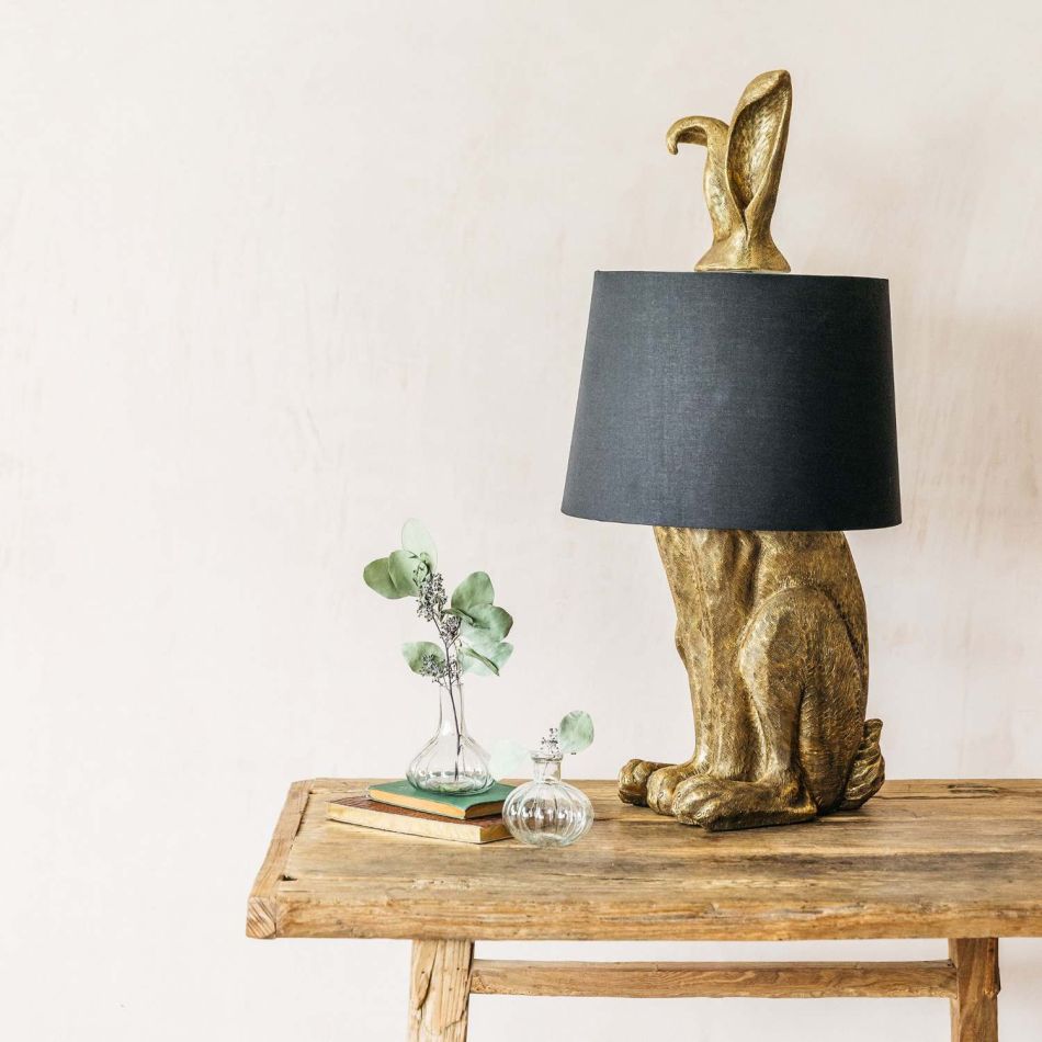 Gold Hetty Hare Table Lamp