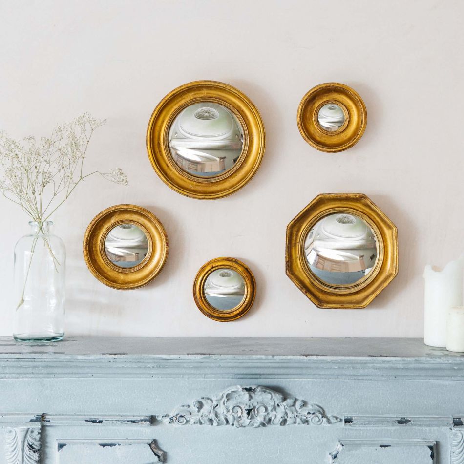 Gold Convex Wall Mirrors