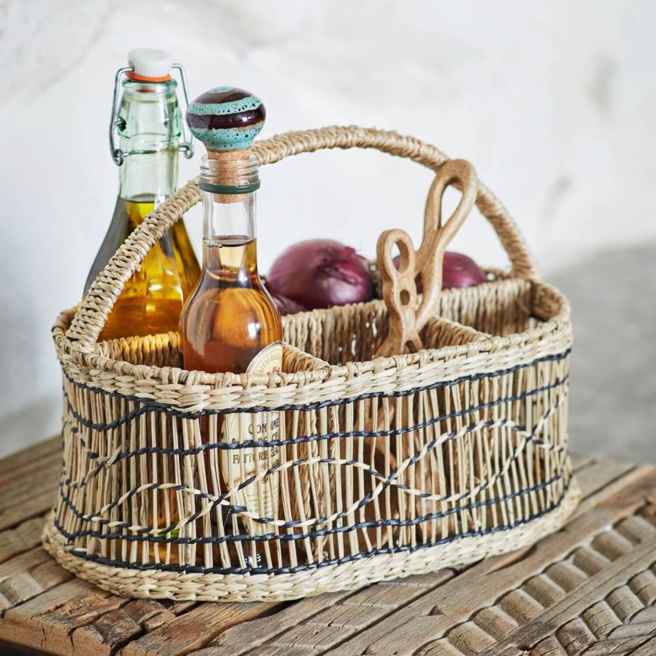Seagrass Storage Basket with Handle