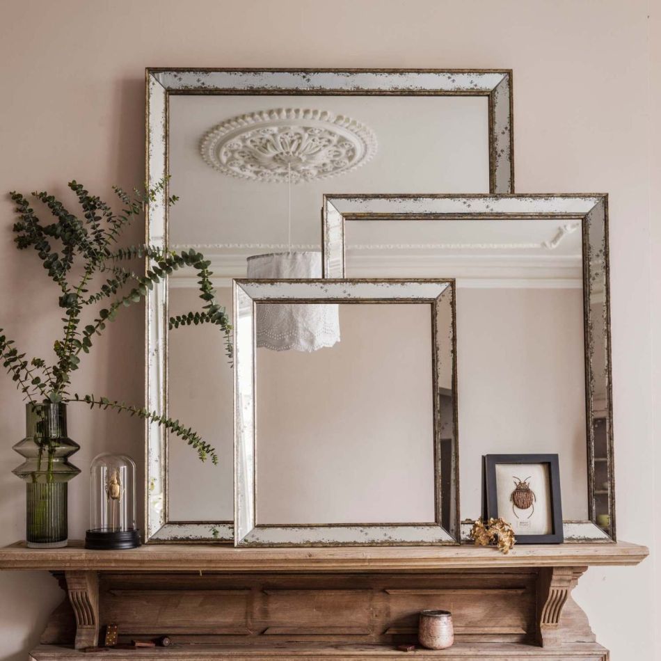 Antiqued Glass Mirrors Graham Green, Small Vintage Wall Mirrors Uk