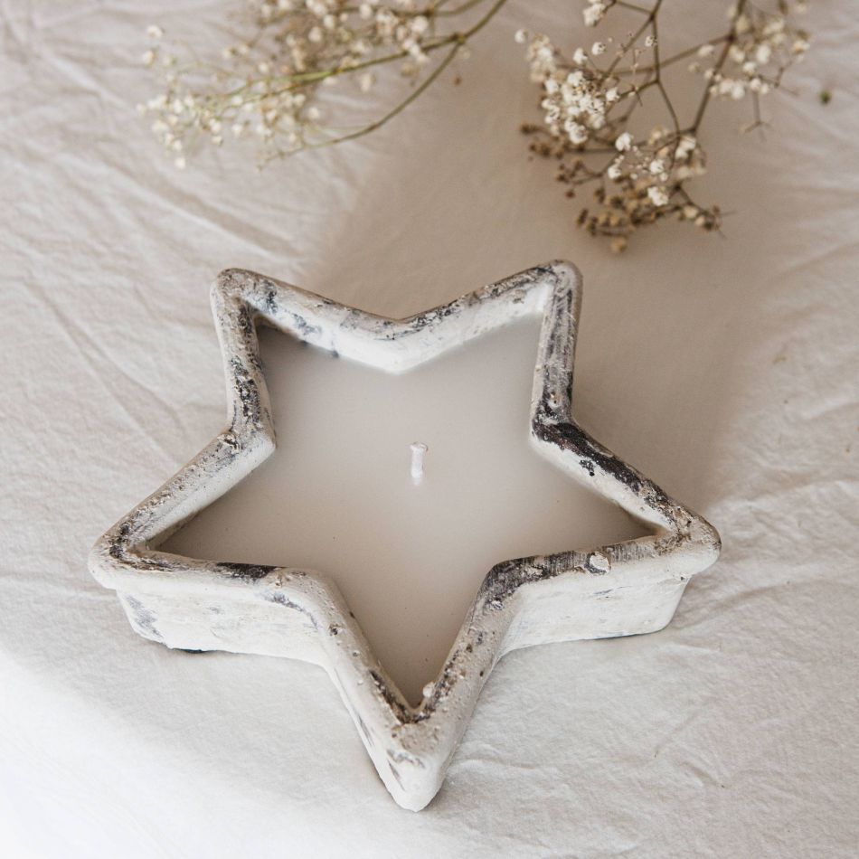 Stone Star Candle Pot