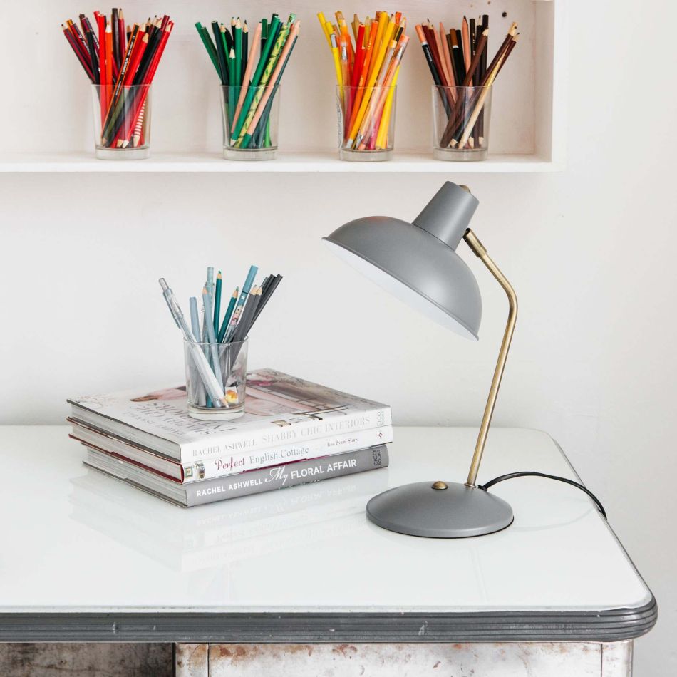 Grey Hood Desk Lamp