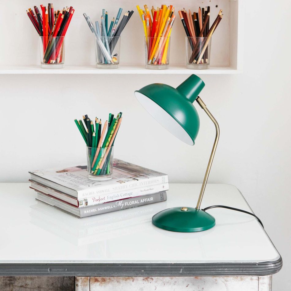 Dark Green Hood Desk Lamp