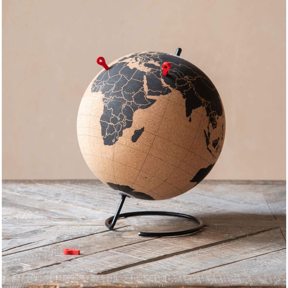 Pin Cork World Globe