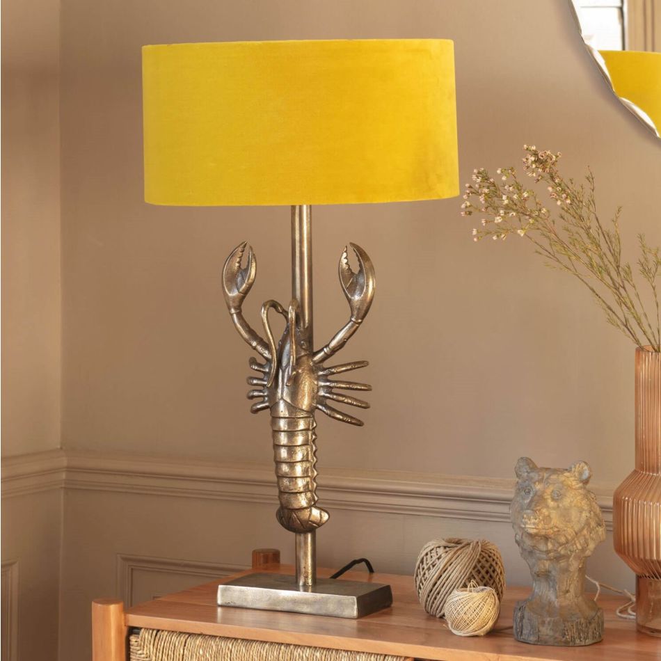 Lorenzo Lobster Silver Table Lamp