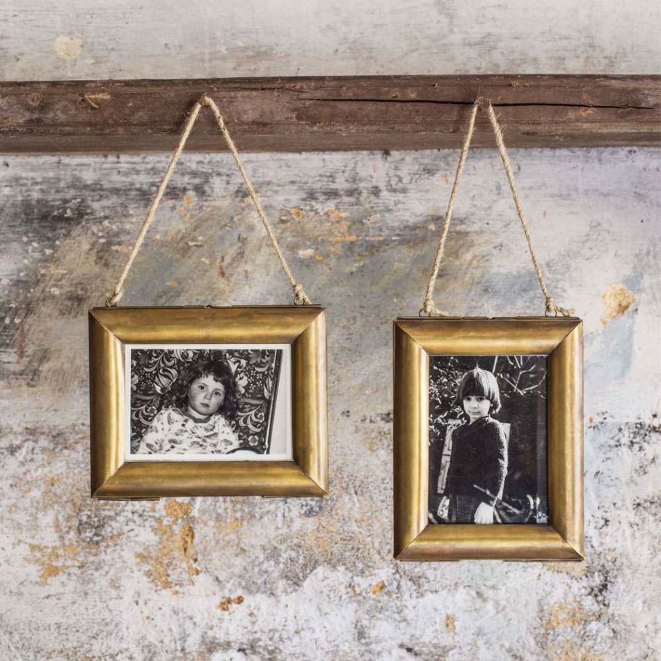 Set of Two Thick Brass Frames