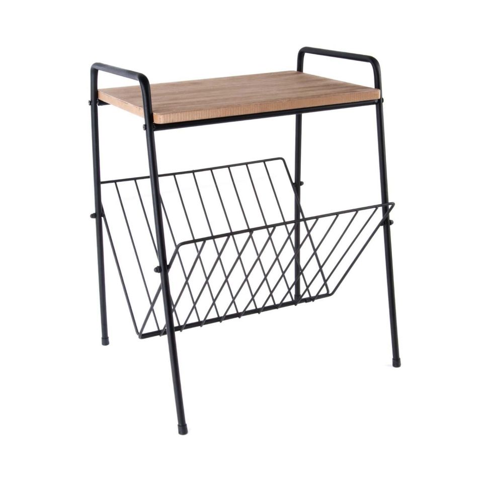 Side Table with Rack
